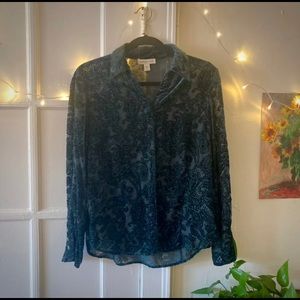Sold! Vintage Coldwater Creek velvet blouse